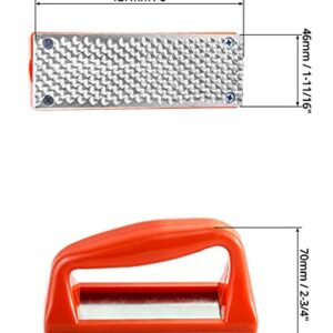 QWORK Mini Rasp Hoof File Equine Hoof Rasp Coarse-Toothed, Removes Excess Hoof Faster Horseshoe File Coarse Tooth with Plastic Handle, for Foals, Goats and Other Small hoofed Animals