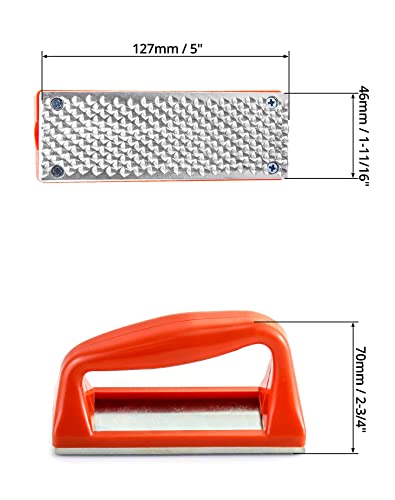 QWORK Mini Rasp Hoof File Equine Hoof Rasp Coarse-Toothed, Removes Excess Hoof Faster Horseshoe File Coarse Tooth with Plastic Handle, for Foals, Goats and Other Small hoofed Animals