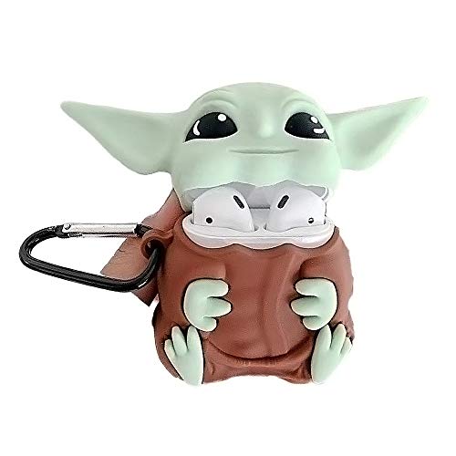 Funny Cute Airpod Case Cover with Keychain | Covers for Apple Airpods Gen 1 & 2nd iPod Generation 2 Supports Wireless Charging | Star Wars Air Pods Accessories for Girls Women Boys Girly Teen