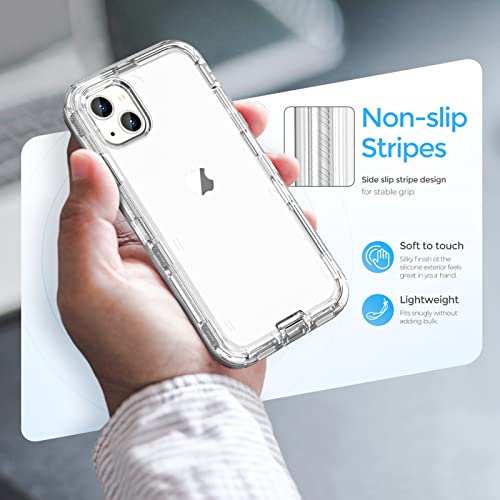 ORIbox for iPhone 14 Case for iPhone 13 Case, Heavy Duty Shockproof Anti-Fall Clear Case