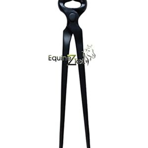 Equinez Tools Hoof Nipper 12 inch Vanadium Steel Farrier Tool in Black Forged Track Veterinary