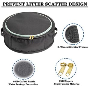 Barrpet Prevent Litter Scatter Design.Collapsible Portable Cat Litter Box with Lid and Handle Standard for Travel Light Weight Leak-Proof, Sturdy, Easy to Clean(17.7"X17.7"X5.9")