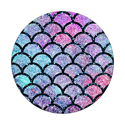 Mermaid Pink Purple Blue Fish Scales Rainbow Sea Life Girls PopSockets Swappable PopGrip