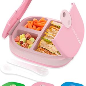 Umami Bento Lunch Box KIDS With Cutlery, Leak-Proof, Easy to Clean, 3 Compartments Bento Box for Kids, Ideal Portion Sizes for Ages 3 to 9, for Boys & Girls, Microwave, Dishwasher & Safe, BPA-Free