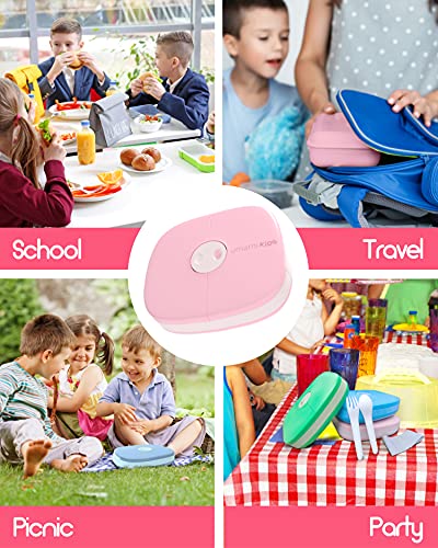 Umami Bento Lunch Box KIDS With Cutlery, Leak-Proof, Easy to Clean, 3 Compartments Bento Box for Kids, Ideal Portion Sizes for Ages 3 to 9, for Boys & Girls, Microwave, Dishwasher & Safe, BPA-Free