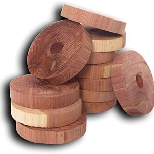 bcwholesale Cedar Fresh Red Cedar Wood Rings for Hangers | Set of 24 Brown