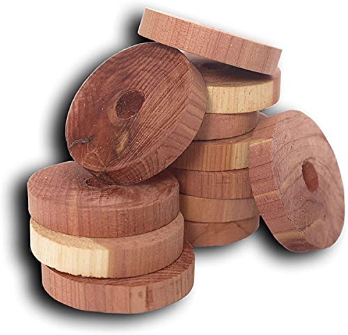 bcwholesale Cedar Fresh Red Cedar Wood Rings for Hangers | Set of 24 Brown