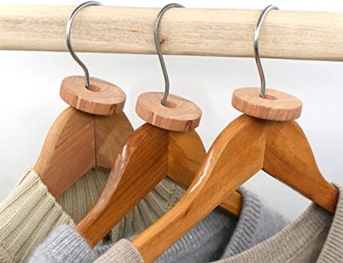 bcwholesale Cedar Fresh Red Cedar Wood Rings for Hangers | Set of 24 Brown