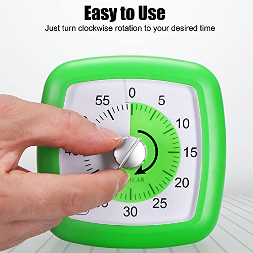 AIMILAR Visual Countdown Timer for Kids - 60 Minute Visual Kitchen Count Down Timer Silent Time Tracker for Toddler ADHD Children and Adults Cooking Meeting Classroom Activity (Green)