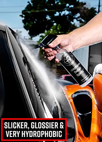 Adam's Graphene Ceramic Spray Coating, Graphene Tire Shine, Graphene Detail Spray, & Graphene Shampoo Bundle