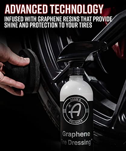 Adam's Graphene Ceramic Spray Coating, Graphene Tire Shine, Graphene Detail Spray, & Graphene Shampoo Bundle