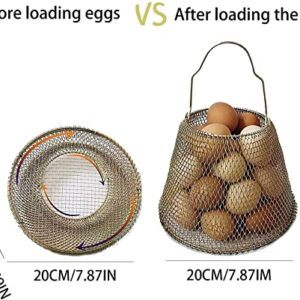 Auhafaly Egg Basket, Collapsible Mini Storage - Can Easily Load Eggs for Carrying and Collecting Eggs, Easy Washing, and Fast-drying, Country Primitive Farmhouse Style (Medium)