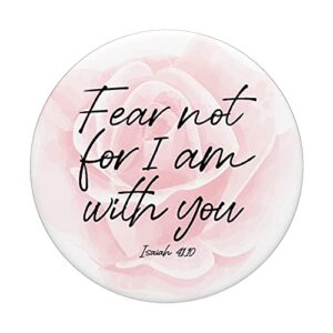 Isaiah Pink Black Bible Verse For Women Christian Quote PopSockets Swappable PopGrip