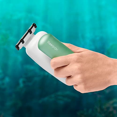 Reegugu Magnetic Algae Scraper, Aquarium Glass Cleaner, Fish Tank Brush Cleaner, Algae Cleaning Scrubber Tools, Comes with 2 Blades for Both Glass & Acrylic Tanks