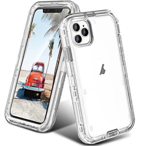 oribox case compatible with iphone 13 pro, heavy duty shockproof anti-fall clear case