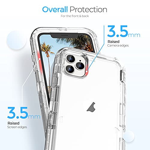 ORIbox Case Compatible with iPhone 13 Pro, Heavy Duty Shockproof Anti-Fall Clear case