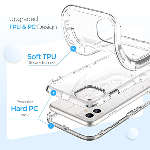 ORIbox Case Compatible with iPhone 13 Pro, Heavy Duty Shockproof Anti-Fall Clear case