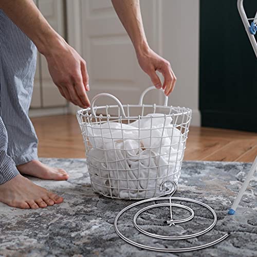 ULTNICE Spiral Shaped Drying Rack, Laundry Stand Hanger for Dorm Bed Sheet Bed Cover Bedspread Scarf Blanket Bath Towel Towelling 2PCS (Silver), 38x38x14cm