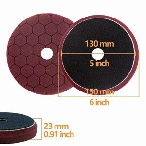 MAXXT Buffing Polishing Pads 7 Inch Compound Buffing Sponge Pads Car Detailing Kit Work with 6 inch 150mm Backing Plate