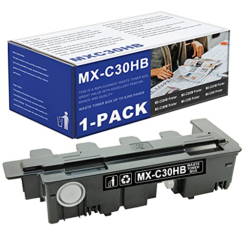 1 Pack MXC30HB MX-C30HB Waste Toner Box Compatible Replacement for Sharp MX-C300W MX-C303W MX-C304W MX-C250 MX-C301W MX-C300 Printer.