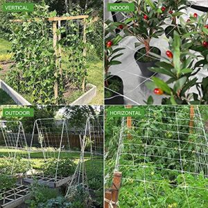 Trellis Netting, CANAGROW Heavy-Duty Garden Plant Trellis Netting for Climbing Plants, Outdoor Indoor Grow Net for Beans Tomatoes Peas Pumpkin Flowers, 6 x 15ft, 1 Pack