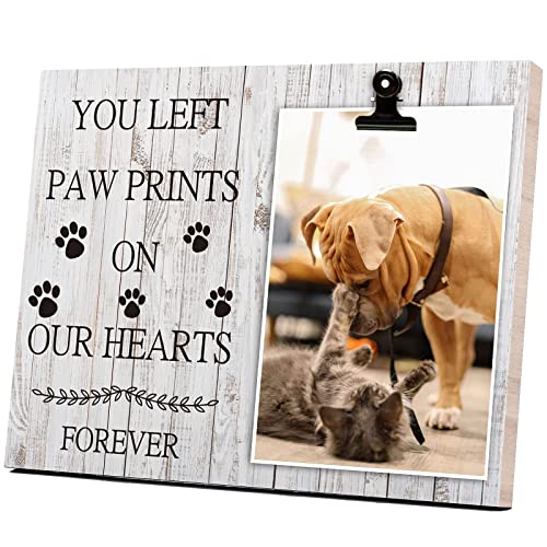 KINGNOW Pet Picture Frame Cat or Dog Frame 4x6 Memorial Pet Loss Picture Frame