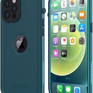 LOVE BEIDI Design for iPhone 12 Pro Max case Waterproof 6.7'', Full Body Shockproof Phone Case for iPhone 12 Pro Max Case with Screen Protector, Dust Proof Cover for iPhone 12 Pro Max (Turquoise)