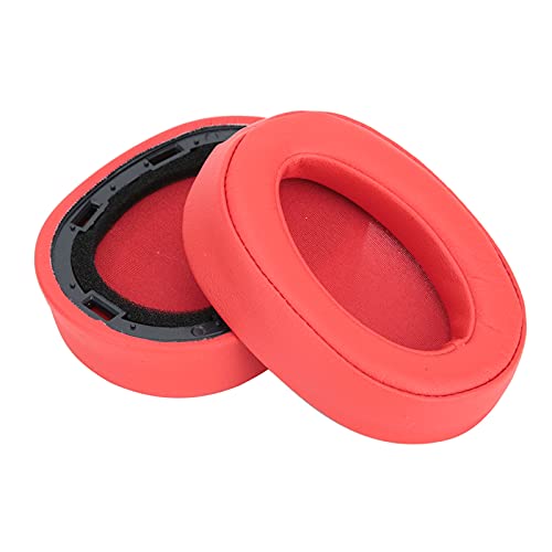 Replacement Earpads for Sony MDR-100ABN, Upgraded Quality, Soft Cushion Leather & Memory Foam Ear Pads Cover for Sony MDR-100ABN WH-H900N Headphone, Red