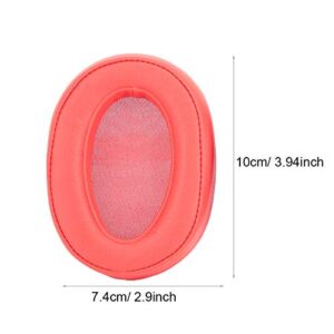 Replacement Earpads for Sony MDR-100ABN, Upgraded Quality, Soft Cushion Leather & Memory Foam Ear Pads Cover for Sony MDR-100ABN WH-H900N Headphone, Red