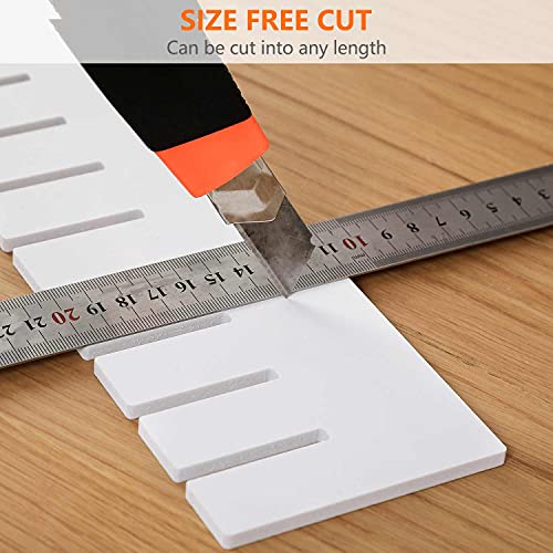 KnnRiim 8Pcs Drawer Dividers,12.6" x 2.76",Drawer Separators,Kitchen Adjustable Drawer Organizers,Extremely Thick,Large Adjustable Drawer Organizer for Underwear,DIY Storage Organizer Separator, Socks, Makeup, Kitchen Cutlery, Bedroom, Dresser ,Desk ,Offi