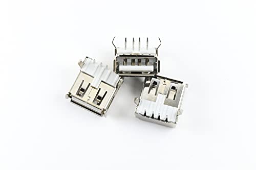 SINHANKER 110PCS USB Type A Standard Port Female Solder Right Angle 4Pin Plug Soldering Jacks Connector