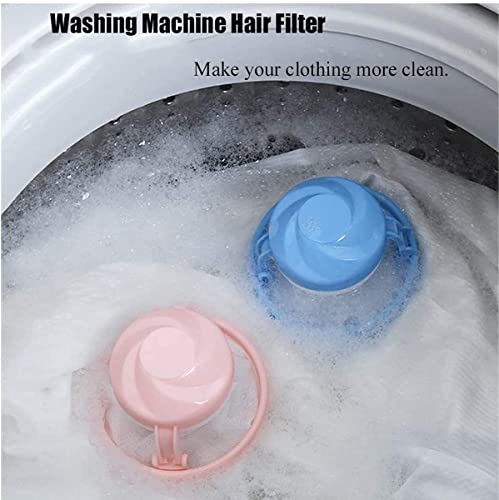 WHENWHEN 2021 New Washing Machine Hair Filter Cleaning Mesh Bag Home Floating Lint Hair Catcher Mesh Pouch Laundry Filter Bag Net Pouch Clothes Pins Reusable Floating Laundry Lint Mesh Bag (Blue)