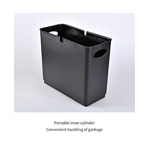 liulishop Garbage Storage Bucket Household Trash Can Thickening Bathroom Kitchen with Lid Classification Trash Can Wastebasket (Color : Black)