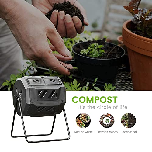 Garden Compost Bin with Garden Work Apron,Great Gardening Gifts for Women Men Lawn Care