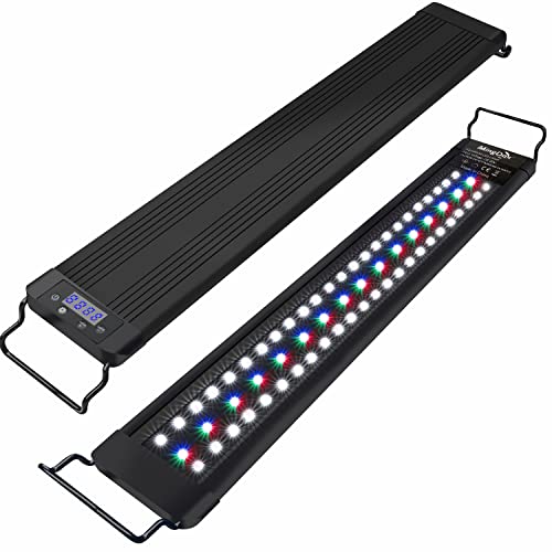 MingDak LED Aquarium Light Auto On Off, Fish Tank Light with Timer,9 Light Modes,15 Light Cycles, Full Spectrum Freshwater Planted Tank Light,18-24 Inches Model MDGLSD07-18