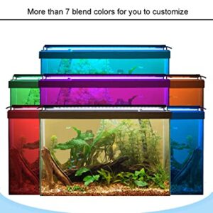 MingDak LED Aquarium Light Auto On Off, Fish Tank Light with Timer,9 Light Modes,15 Light Cycles, Full Spectrum Freshwater Planted Tank Light,18-24 Inches Model MDGLSD07-18