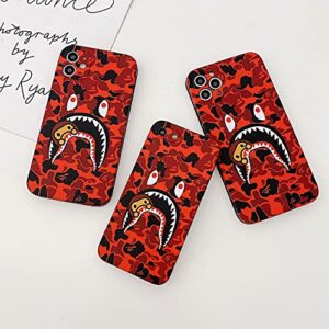 Hoolcase iPhone 11 Soft Case for Shark Face/Shark Teeth Fans Girls Kids Boys, Cartoon Cute Fun Funny Shockproof TPU Protective Non-Slip 6.1 Inch Case for iPhone 11 (H-YU)