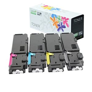 ef products remanufactured for xerox phaser 6600 6600n 6600dn workcentre 6605 6605n 6605dn toner cartridge (black 106r02228, yellow 106r02227, magenta 106r02226, cyan 106r02225, 4-pack)