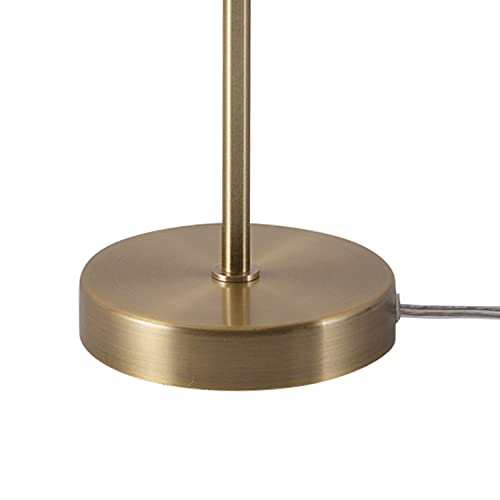 Globe Electric 67539 Versa 19" Table Lamp, Matte Gold, White Linen Shade, On Off Switch on Socket