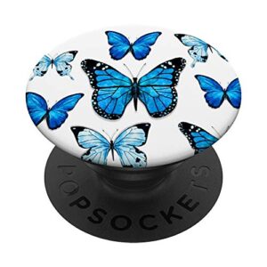 blue butterflies phone popper popsockets swappable popgrip