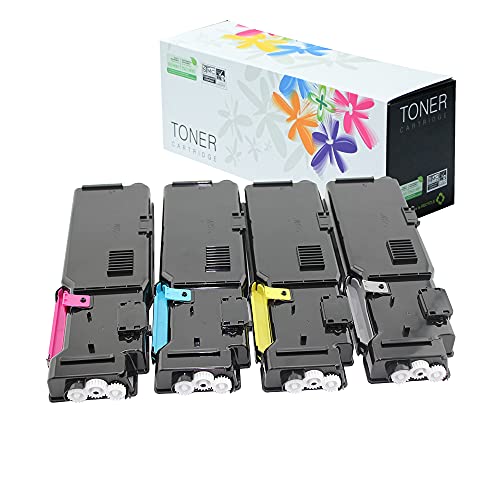 EF Products Replacement for Dell C3760 C3765 C3760dn C3760n C3765dnf Toner Cartridge (Black 331-8429, Yellow 331-8430, Magenta 331-8431, Cyan 331-8432, 4-Pack)