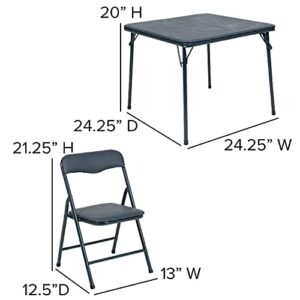 Flash Furniture Kids Navy 5 Piece Folding Table and Chair Set