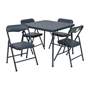 Flash Furniture Kids Navy 5 Piece Folding Table and Chair Set