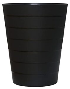 nipogear slim round plastic small trash can wastebasket 1.5gallons garbage container bin (b-black, 1.5 gallons)