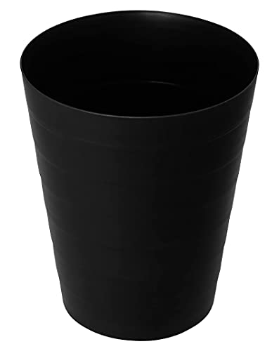 Nipogear Slim Round Plastic Small Trash Can Wastebasket 1.5Gallons Garbage Container Bin (B-Black, 1.5 Gallons)