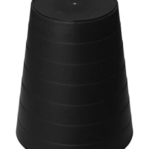 Nipogear Slim Round Plastic Small Trash Can Wastebasket 1.5Gallons Garbage Container Bin (B-Black, 1.5 Gallons)