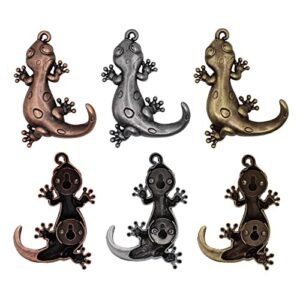 ALIWINER Gecko Single Hooks, Key Holder Towel Hanger,Decorative Wall Hooks for Hanging,Set of 3