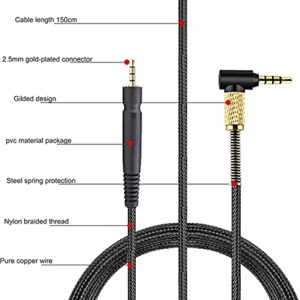 Adhiper GSP 600 Replaceable Audio Cable GSP 600 Audio Audio Cable Auxiliary Cable is Compatible for Sennheiser Game ONE/Game Zero/GSP 600 / GSP 350 / GSP 500 / Gaming Headphones (Mobile/Version)