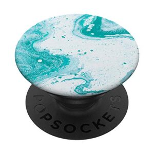 turquoise blue watercolour watercolor popsockets swappable popgrip