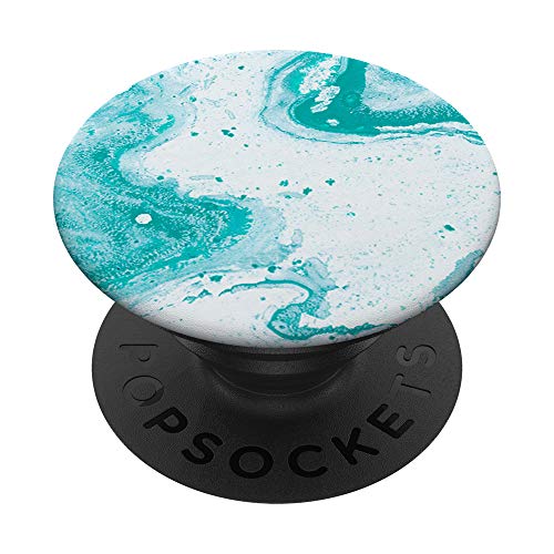 Turquoise Blue Watercolour Watercolor PopSockets Swappable PopGrip